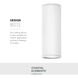 Coastal Elements Silo LED 12 inch Satin White Outdoor Wall Mount Lantern, Up/Down Light