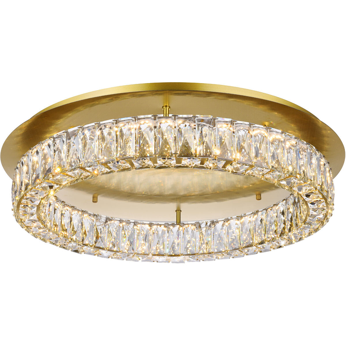 Monroe 26 inch Gold Flush Mount Ceiling Light