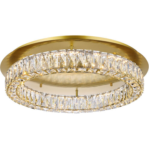 Monroe 26 inch Gold Flush Mount Ceiling Light