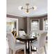 Briggs 3 Light 26 inch Brass Flush Mount Ceiling Light