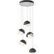 Brooklyn 5 Light 16 inch White and Oil Rubbed Bronze Pendant Ceiling Light
