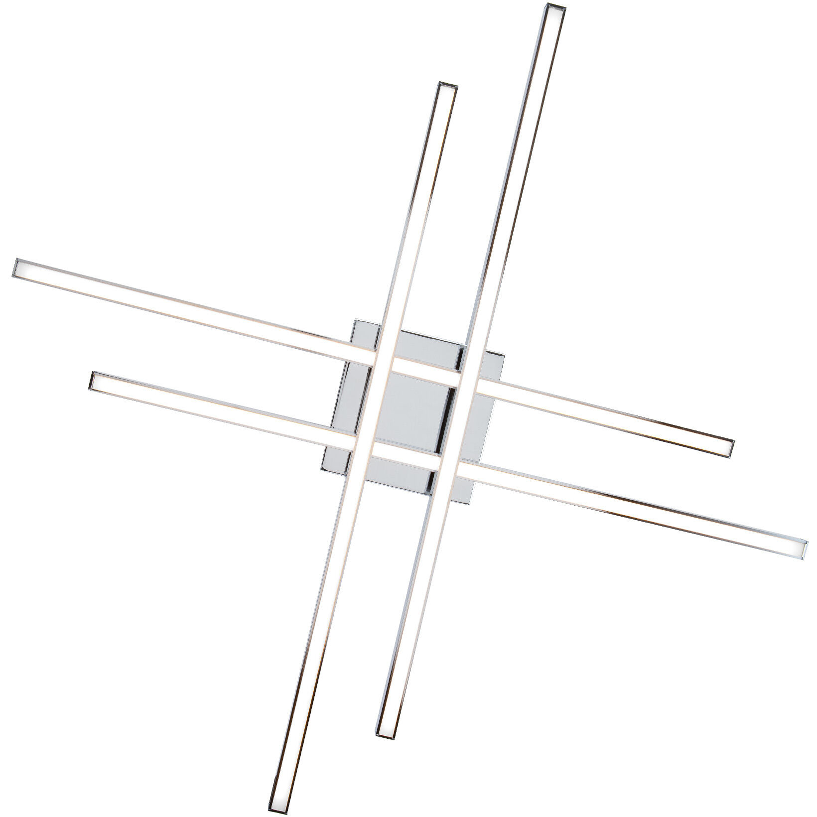 Parallax LED 32 inch Chrome Flush Mount Ceiling Light, dweLED