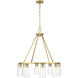 Titus 8 Light 33 inch Modern Gold Chandelier Ceiling Light