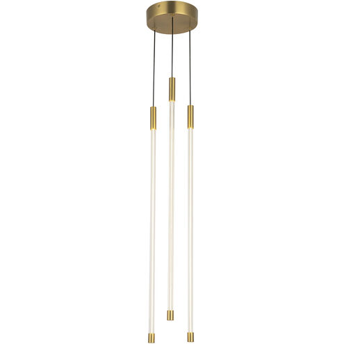 Motif LED 5.5 inch Brushed Gold Multi-Pendant Ceiling Light