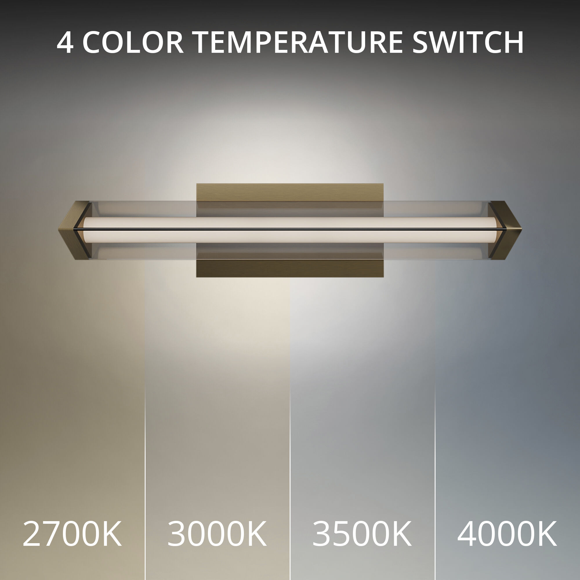 Boulevard LED 18 inch Aged Brass Bath Vanity & Wall Light in 4000K, dweLED