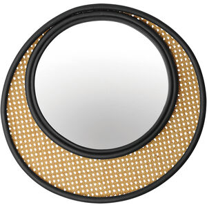 Cane 24 X 24 inch Natural and Black LED Mirror