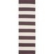 Frontier 96 X 30 inch Eggplant, Ivory Rug