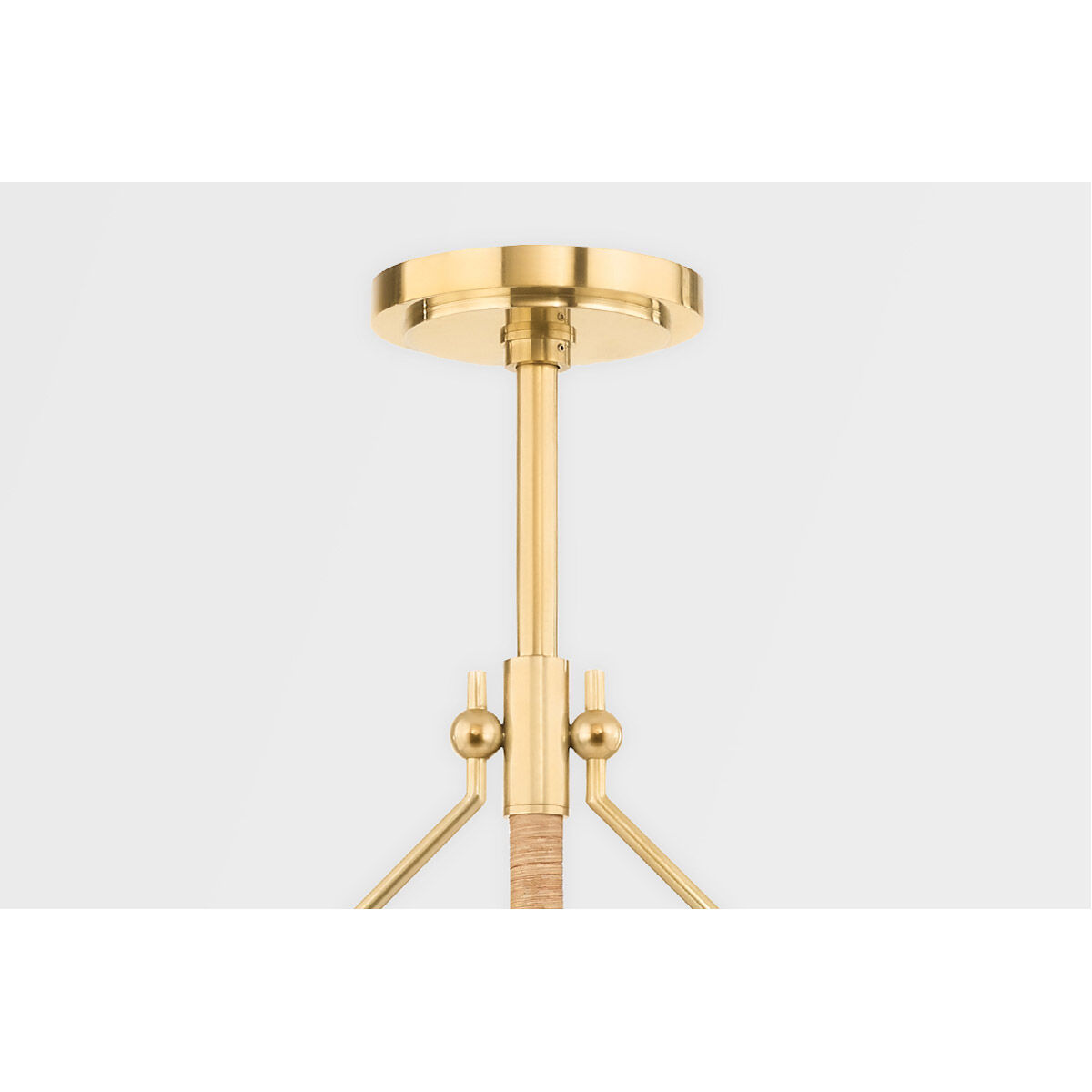 Williamsburg 4 Light 57 inch Aged Brass Island Light Ceiling Light