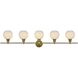 Collier 5 Light 47 inch Satin Gold Bath Sconce Wall Light