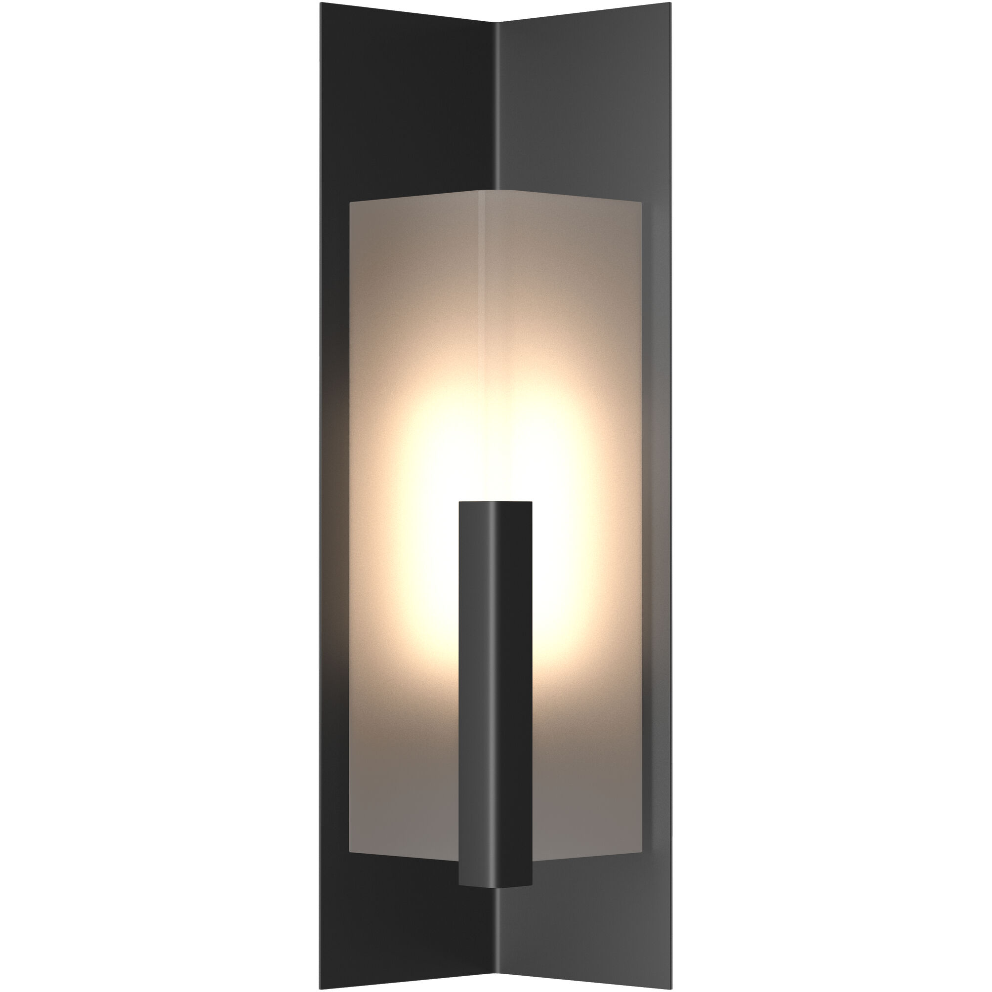 Summit 1 Light 27.3 inch Coastal Black Outdoor Sconce in Frosted, Medium