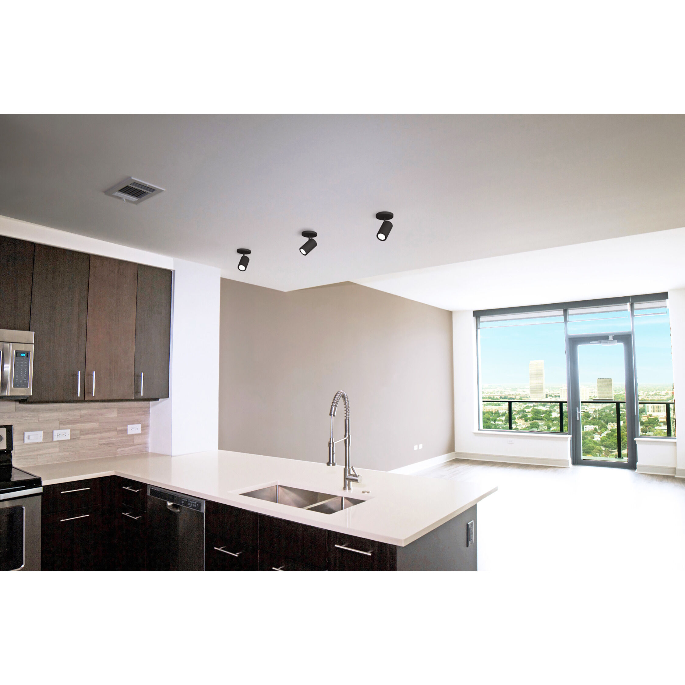 GX15 LED 2.8 inch Black Surface Mount Ceiling Light in Monopoint