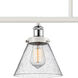 Ballston Large Cone 4 Light 48 inch White and Polished Chrome Island Light Ceiling Light in Seedy Glass