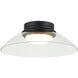 Luna LED 11.88 inch Matte Black Flush Mount Ceiling Light in Matte Black and Clear