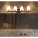 Nextra 4 Light 32 inch Matte Black Bath Vanity Wall Light