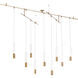 Sean Lavin Captra LED Aged Brass Chandelier Ceiling Light