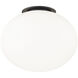 Mayu 1 Light 10 inch Black Wall Sconce/Ceiling Mount Wall Light in Black and Opal Glass