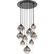 Neveh 9 Light 24 inch Gun Metal Pan Pendant Ceiling Light