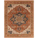 Zeus 117 X 93 inch Brick Red Rug in 8 x 10, Rectangle