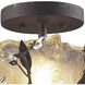 Circeo 2 Light 24 inch Deep Rust Semi Flush Mount Ceiling Light