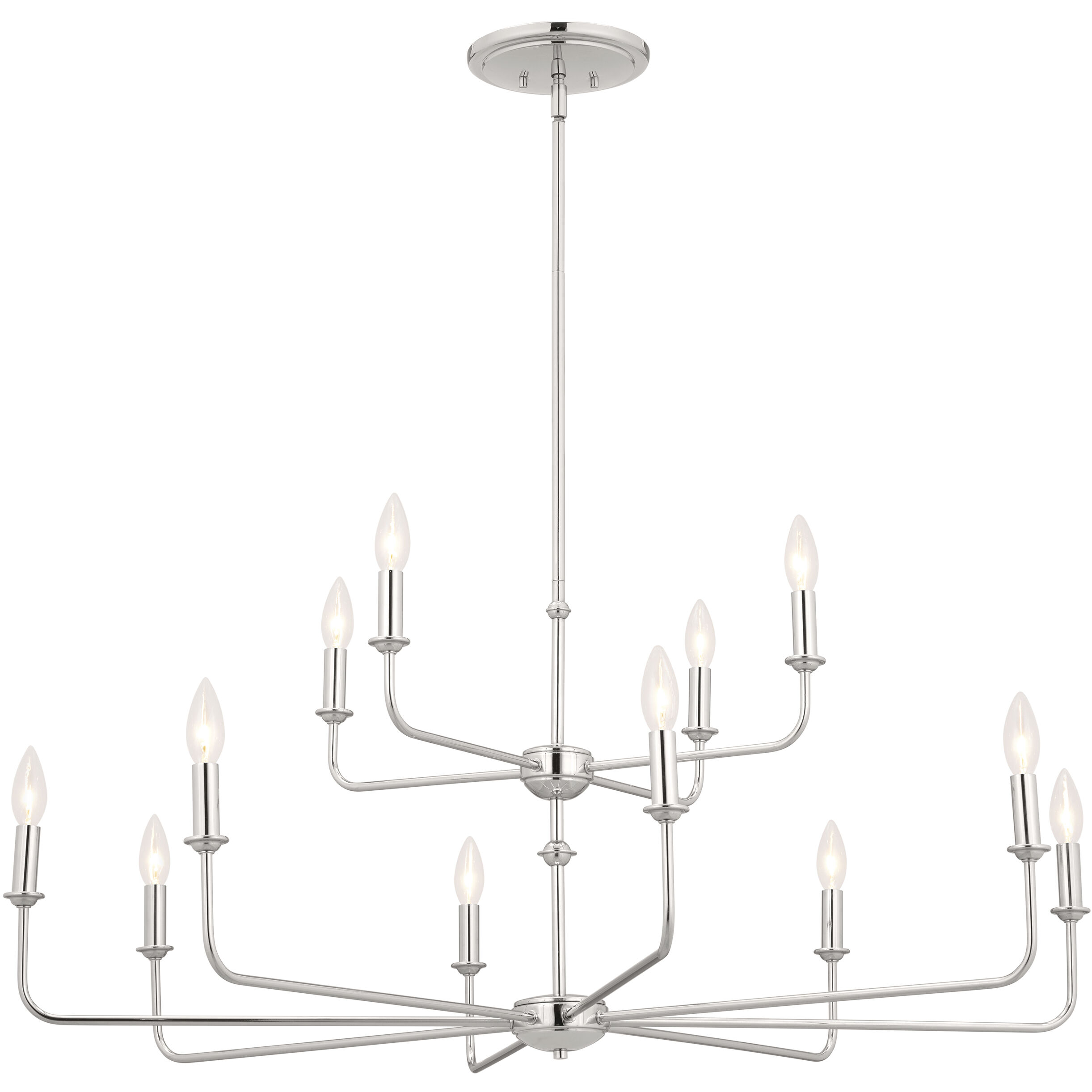 Pallas 12 Light 42.75 inch Polished Nickel Chandelier Ceiling Light