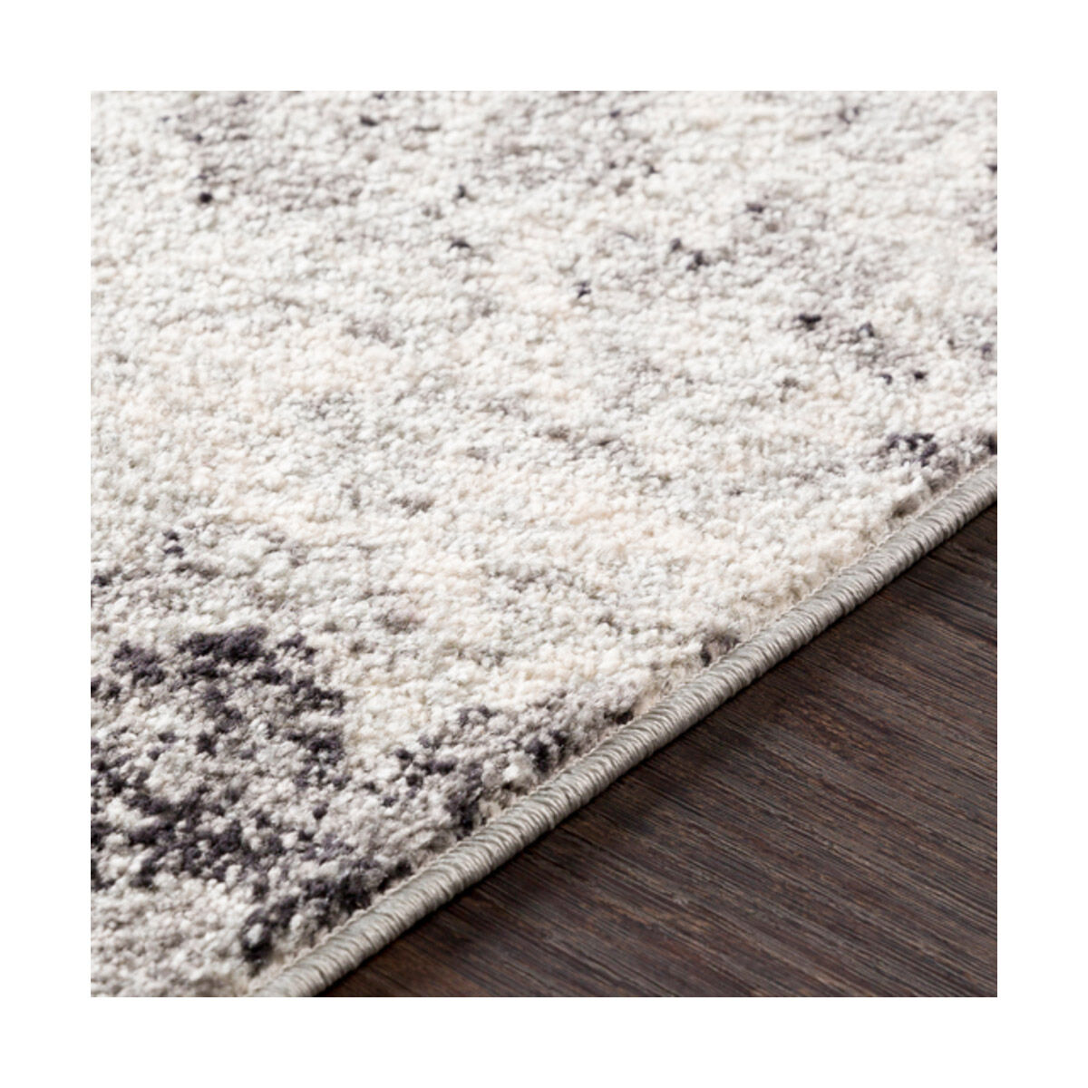 Elaziz 90 X 63 inch Medium Gray/Light Gray/Black/White Rugs, Rectangle