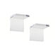 Regency 7 inch Clear Wall Brackets, Pair