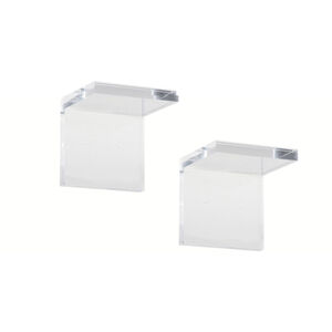 Regency 7 inch Clear Wall Brackets, Pair