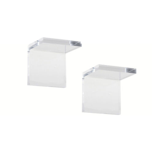 Regency 7 inch Clear Wall Brackets, Pair