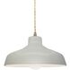 Radiance LED 11.5 inch Matte White and Antique Brass Pendant Ceiling Light