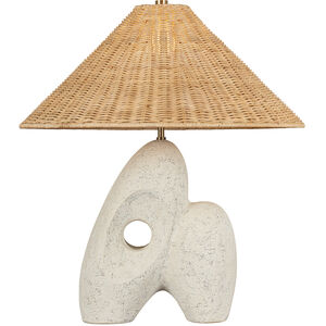 Nairn 24.5 inch 15.00 watt Patina Brass/Ceramic Rustic Bone Table Lamp Portable Light