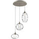 Misto 3 Light 21 inch Beige Silver Chandelier Ceiling Light in Misto Clear, Metallic Beige Silver, Round Multi-Port