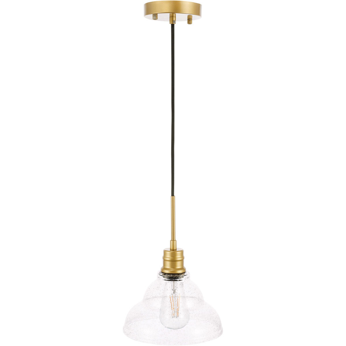 Gil 1 Light 8.5 inch Brass Pendant Ceiling Light