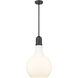Amherst 1 Light 14 inch Matte Black Pendant Ceiling Light in Matte White Glass