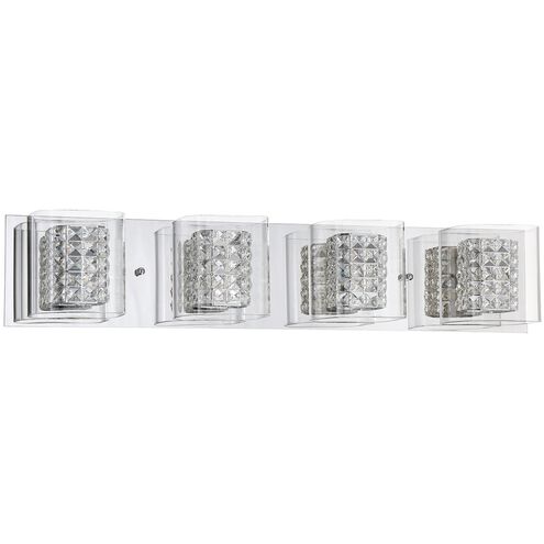 Crystorama 8 Light 28.9 inch Chrome Vanity Light Wall Light in 4