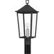 Stoneleigh 1 Light 22 inch Mottled Black Outdoor Post Lantern