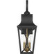 Cardigan Outdoor Wall Mount in Sand Coal and Olden Brass, Great Outdoors