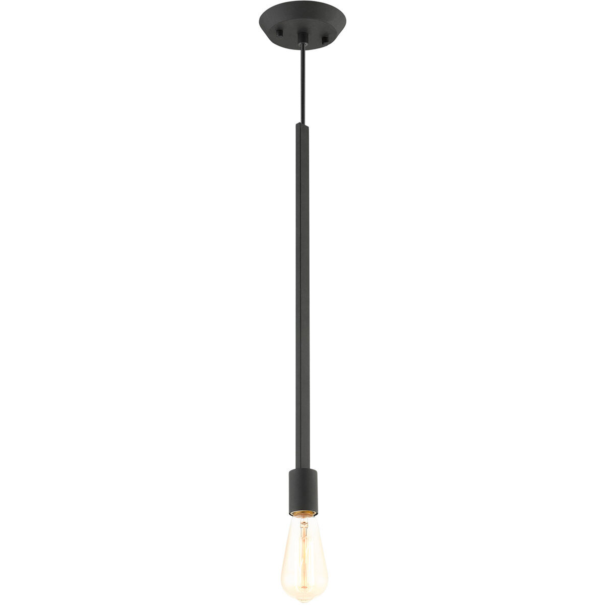 Prague 1 Light 5 inch Black Pendant Ceiling Light