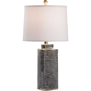 Wildwood 26 inch 100.00 watt Black/White Glaze/Metallic Gold Table Lamp Portable Light