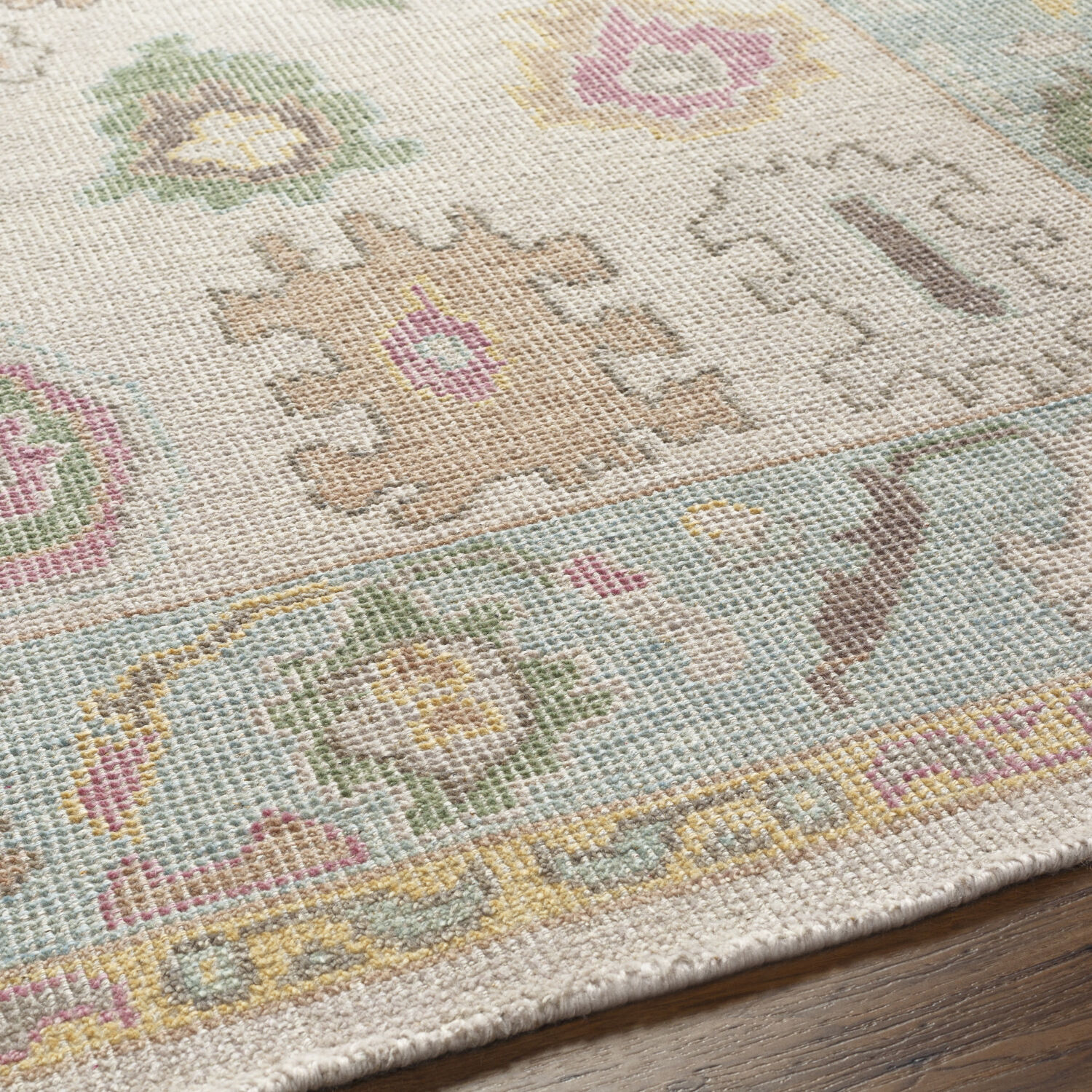 Kars 108 X 72 inch Pale Blue Rug, Rectangle