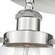 Dover 3 Light 16.25 inch Satin Nickel Flush Mount Ceiling Light in Seedy
