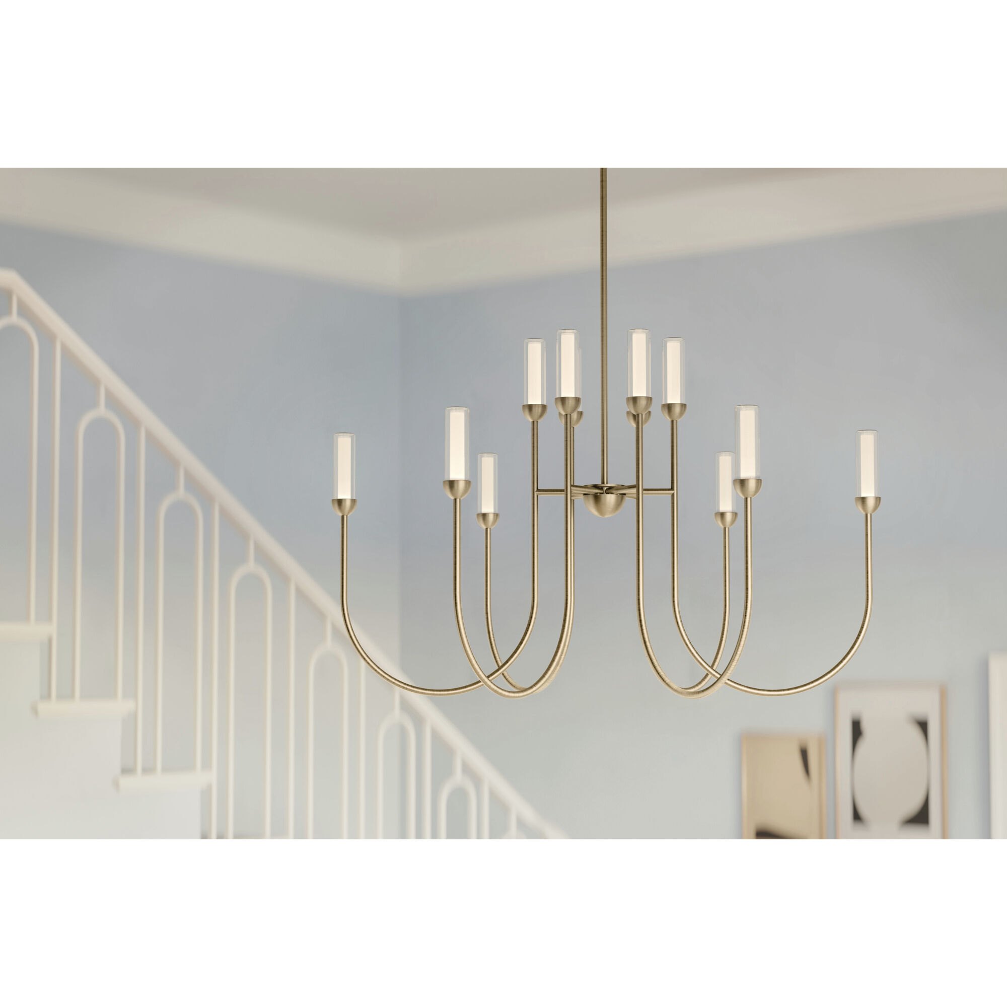 Moraine LED Champagne Bronze Chandelier Ceiling Light