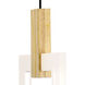 Anello LED 24 inch White Oak Multi Point Pendant Ceiling Light