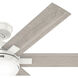 Georgetown 52 inch Fresh White with Light Gray Oak Blades Ceiling Fan
