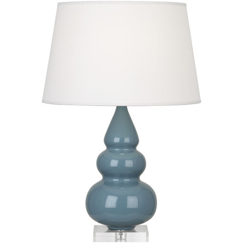 Small Triple Gourd 24 inch 150.00 watt Steel Blue Accent Lamp Portable Light in Lucite