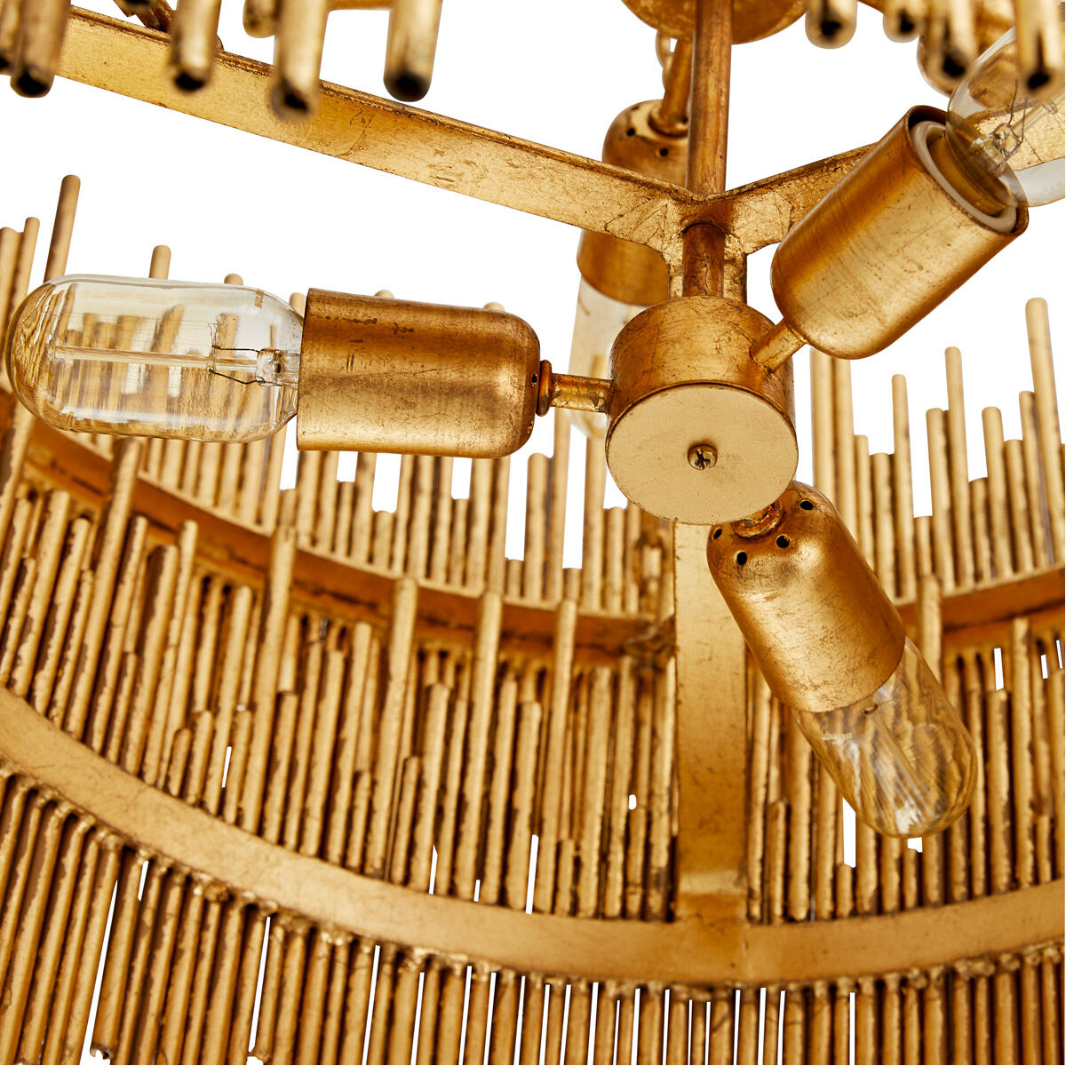 Prescott 8 Light 28 inch Gold Leaf Two-Tiered Chandelier Ceiling Light