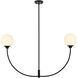 Nyomi 2 Light 42 inch Black Chandelier Ceiling Light