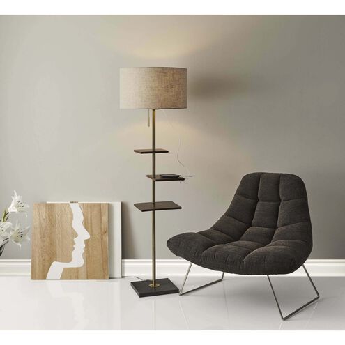 Bartlett Dark Grey Soft Textured Fabric Chair in Charcoal Grey