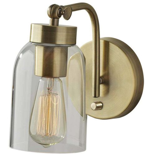 Bristol 1 Light 5 inch Antique Brass Wall Lamp Wall Light