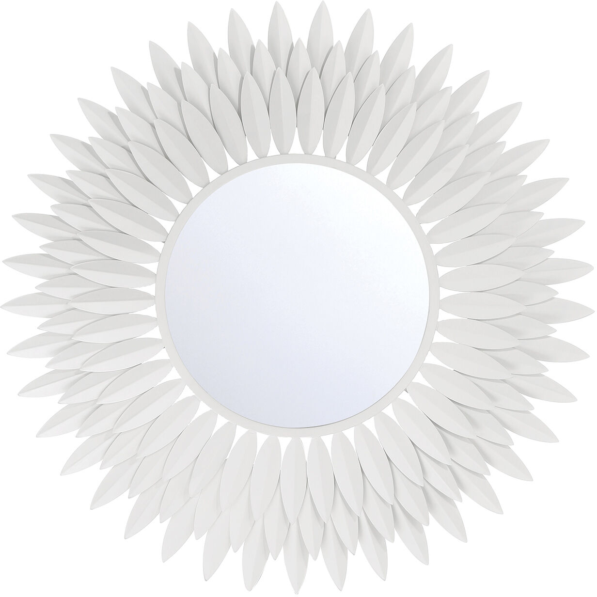 Broche 24 X 24 inch Matte White Wall Mirror