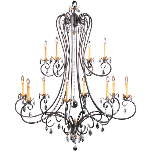 Liebestraum 12 Light 46 inch Mahogany Bronze Foyer Chandelier Ceiling Light